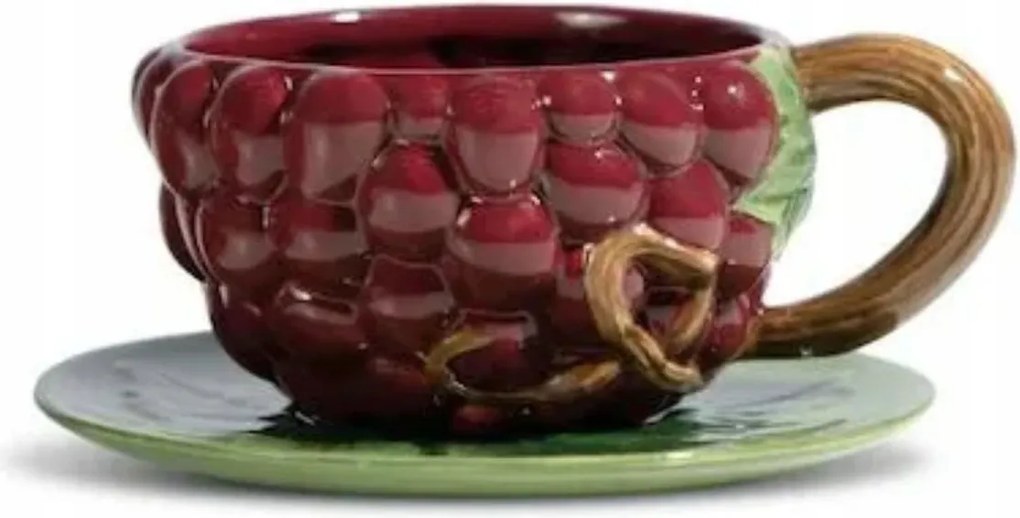 Csésze csészealjjal Byon 260 ml szőlő kerámia 13,5 x 10,5 x 5,5 cm