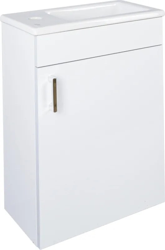 VivaStyle NIKA - fali függesztett - fürdőszobabútor CeraStyle 71100 porcelán mosdóval 42 x 24 cm