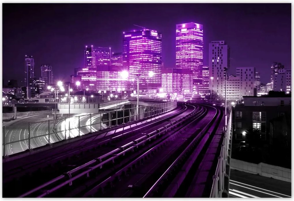 Poszterek 185x125 Lila felhőkarcolók