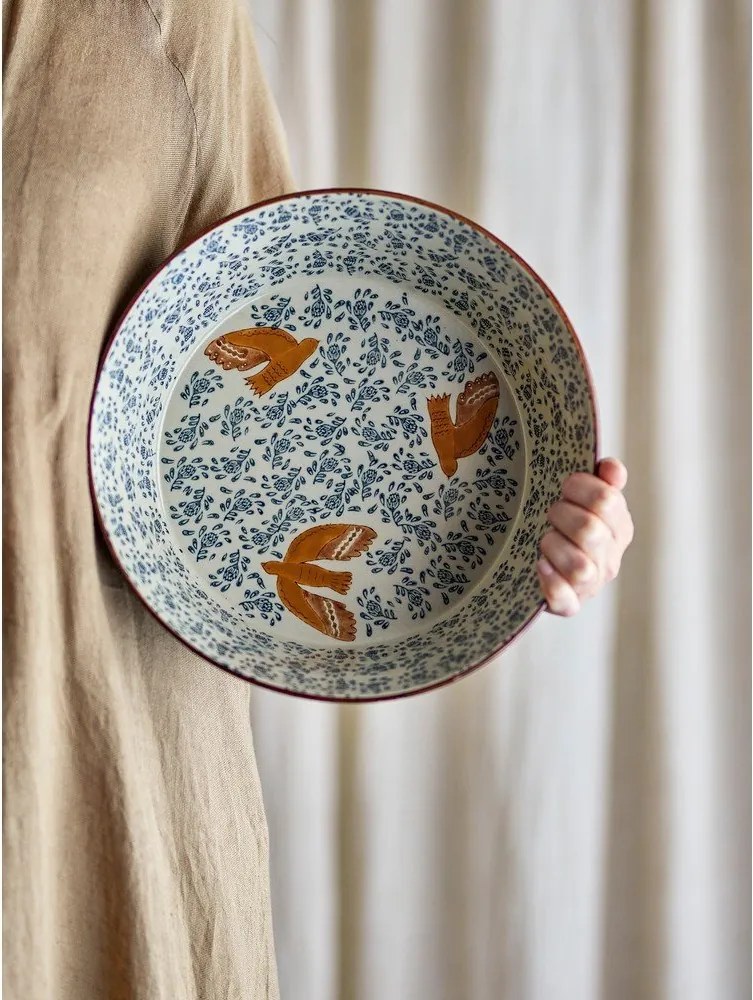 Kék kerámia tál ø 28 cm Hezha – Bloomingville