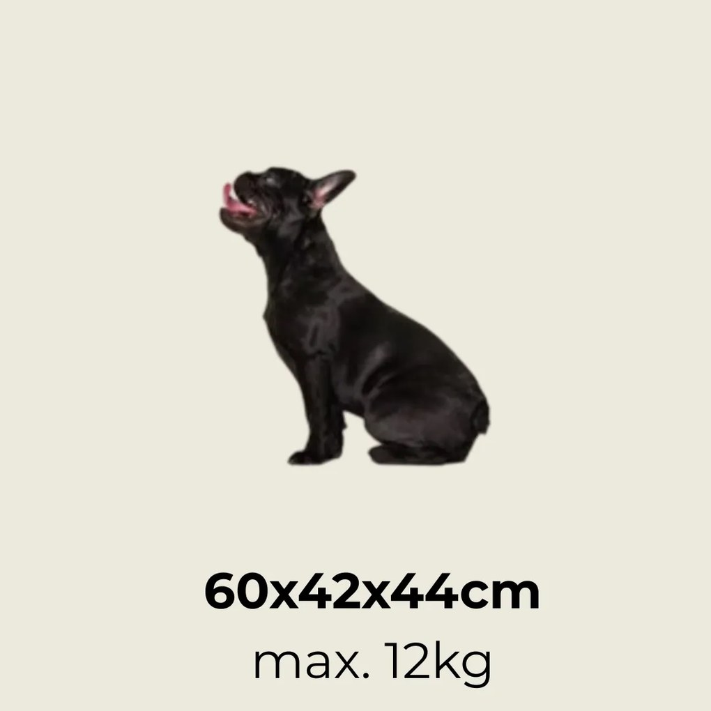 ELI kutya/macska szállítótáska, 60x42x42cm, sötétpiros Cadoca