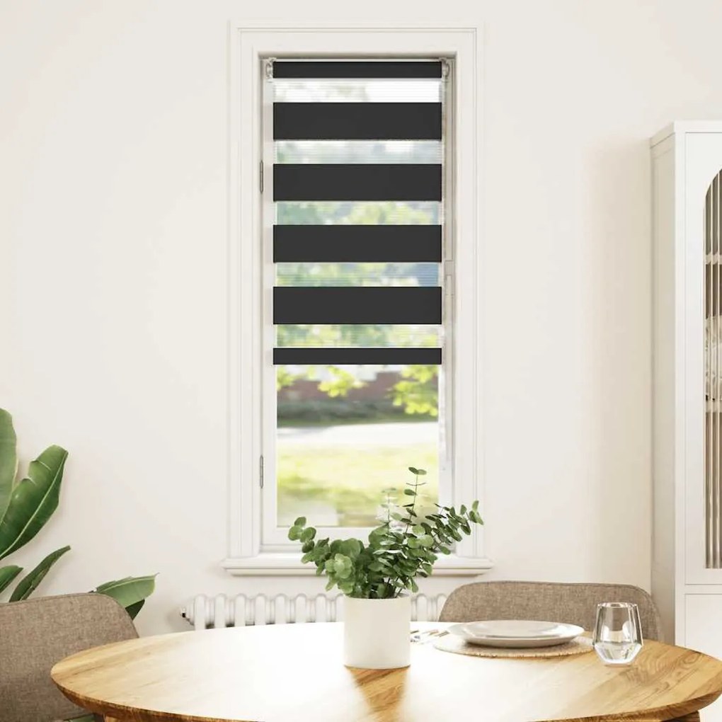 zebrafüggönnyel fekete szövetszélesség 40,9 cm poliészter