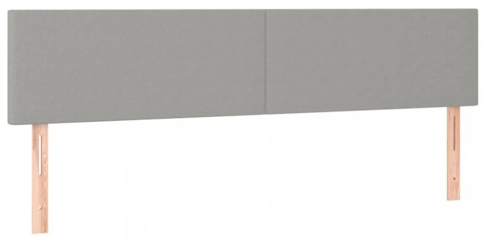 világosszürke szövet LED-es fejtámla 200x5x78/88 cm