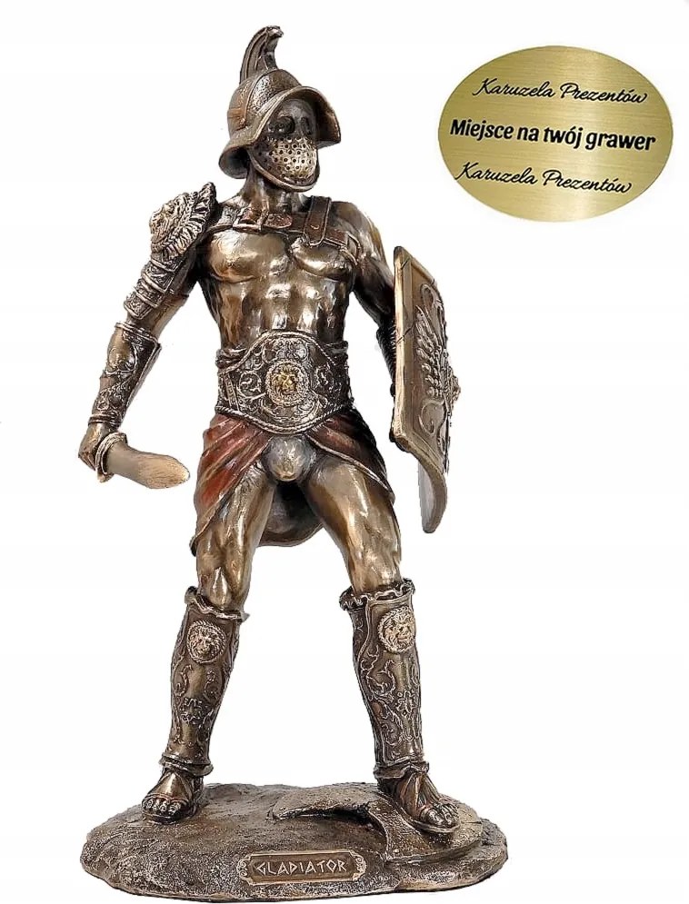 Római Gladiátor Figura Teljes Páncélban Karddal Ajándék Katonának v