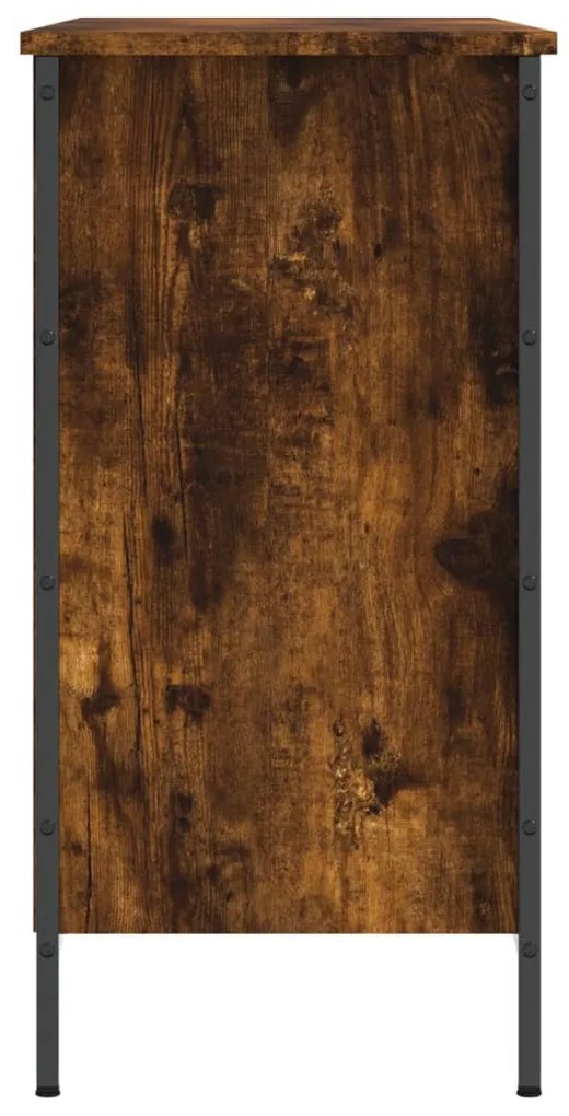 füstös tölgy színű szerelt fa cipőszekrény 100x35x70 cm