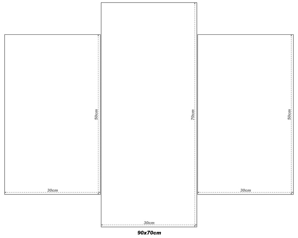 Gario 3 részes vászonkép fotóból Méret: 90 x 30 cm