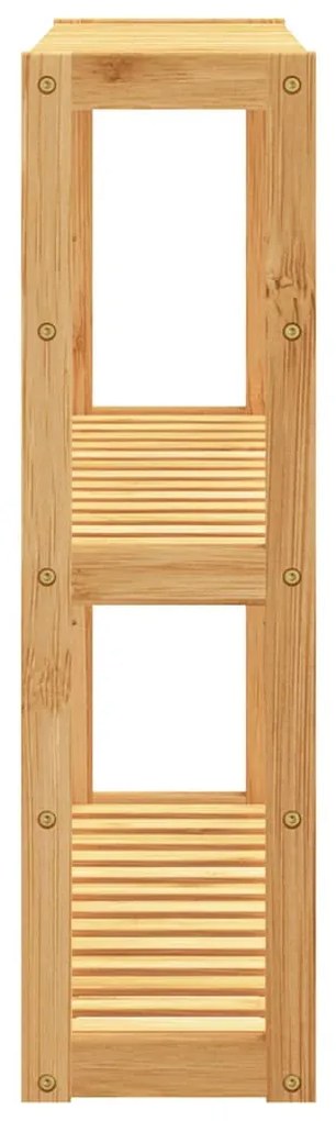 bambusz 3 szintes falra szerelhető fürdőszobapolc 60x15x54 cm