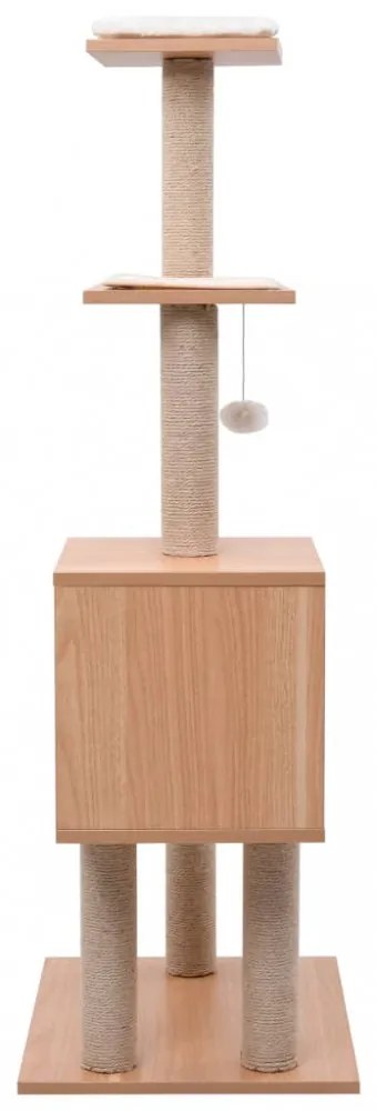 Macskabútor szizál kaparófákkal 123 cm