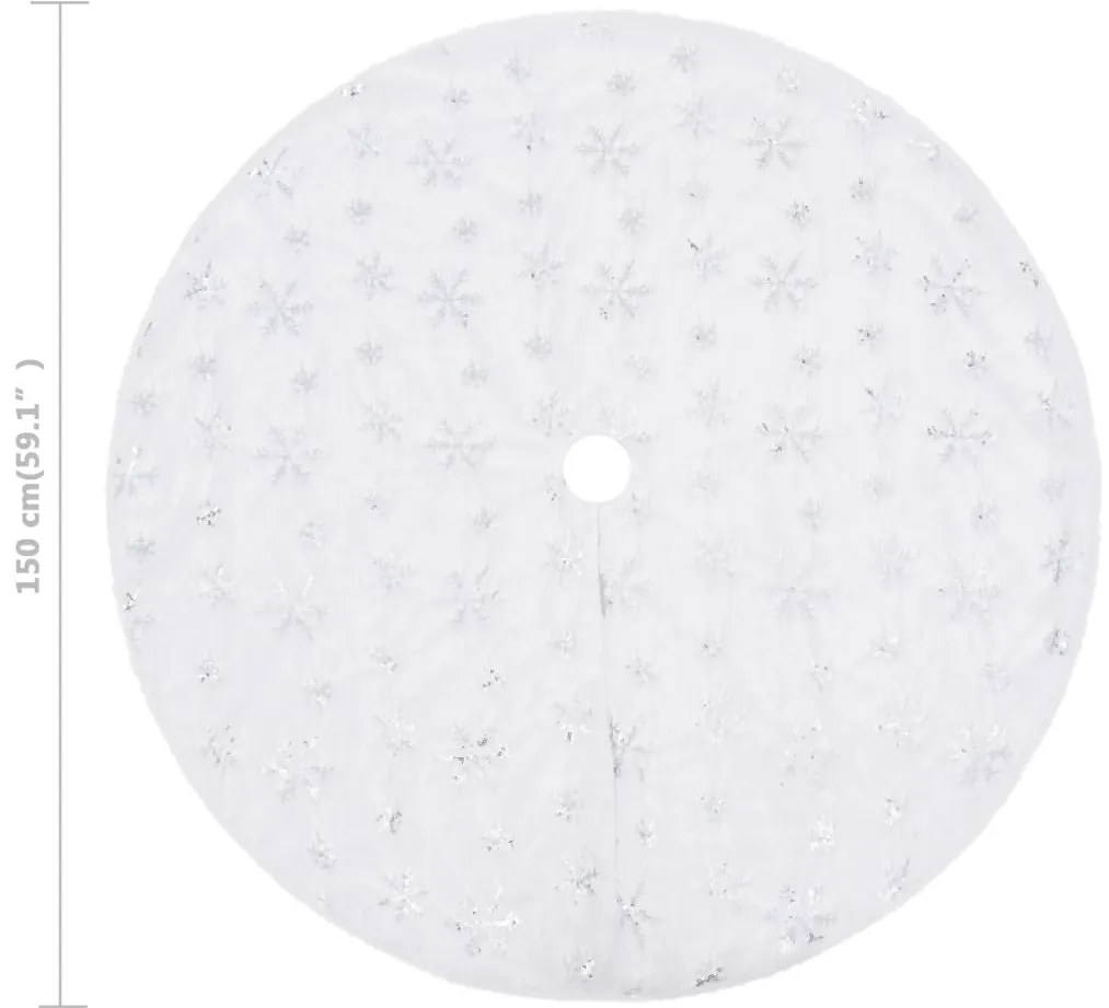 luxus karácsonyfa szoknya fehér műszőrme 150 cm