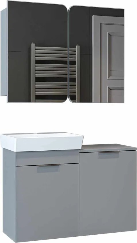 Dubai mosdószekrény, világosszürke, 92,2 cm – TR283VLN1127