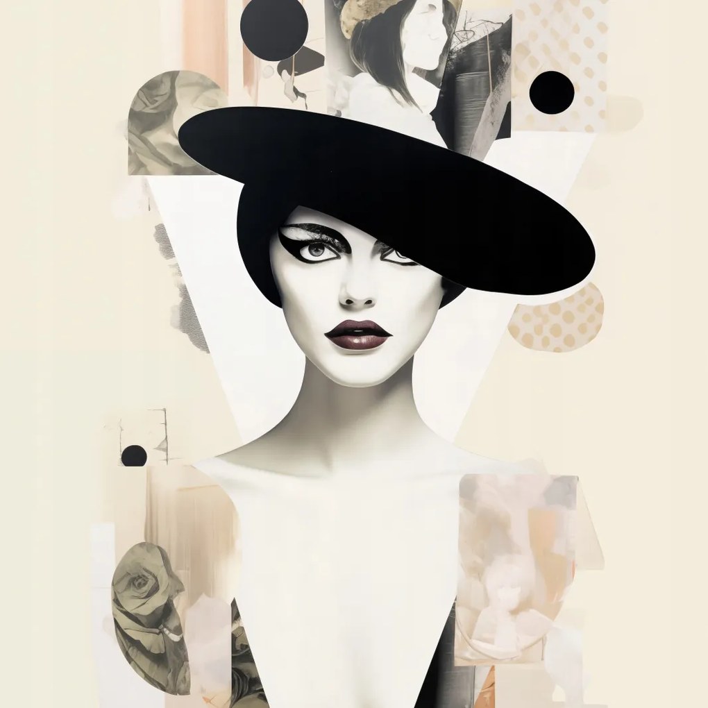 Poszter 50x50cm Portré en décalage