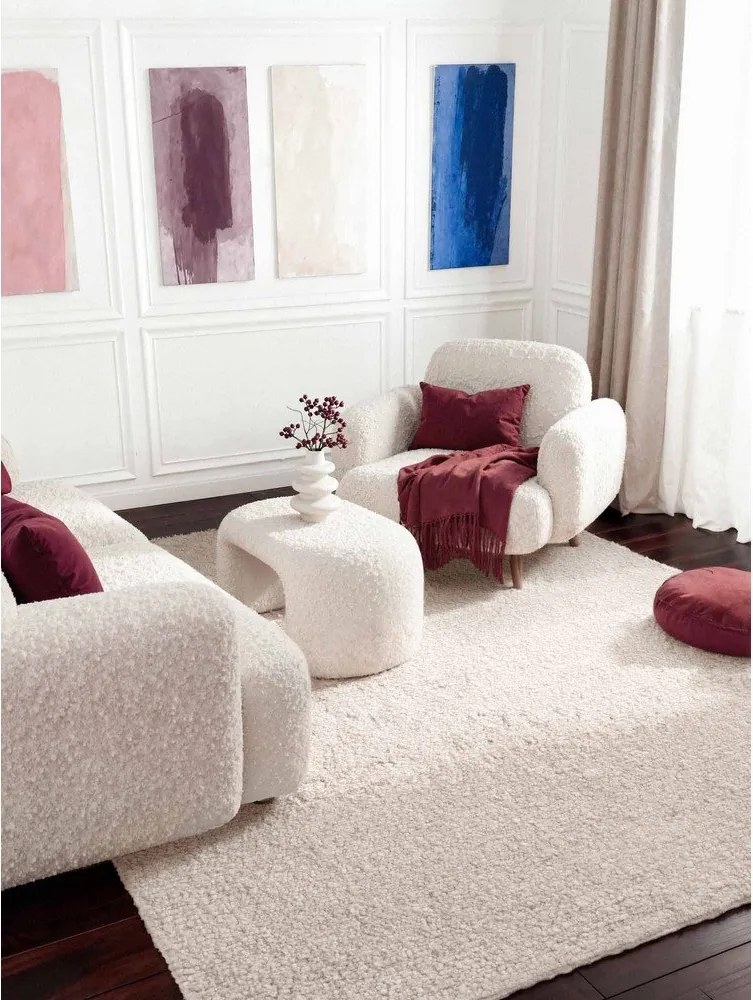 Elefántcsont színű kézi szövésű buklé szőnyeg 120x170 cm Notting Hill Portobello – Ted Baker