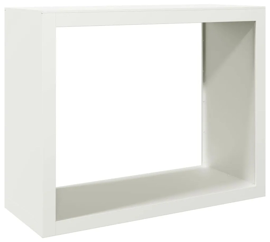 fehér acél tűzifatároló 100 x 40 x 80 cm