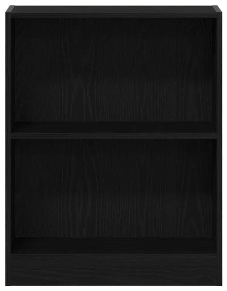 Könyvespolc Fekete 60x24x76 cm Műanyag