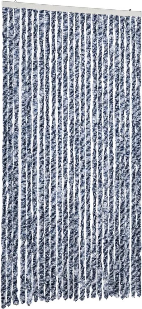 vidaXL kék és fehér zsenília rovarfüggöny 100 x 230 cm
