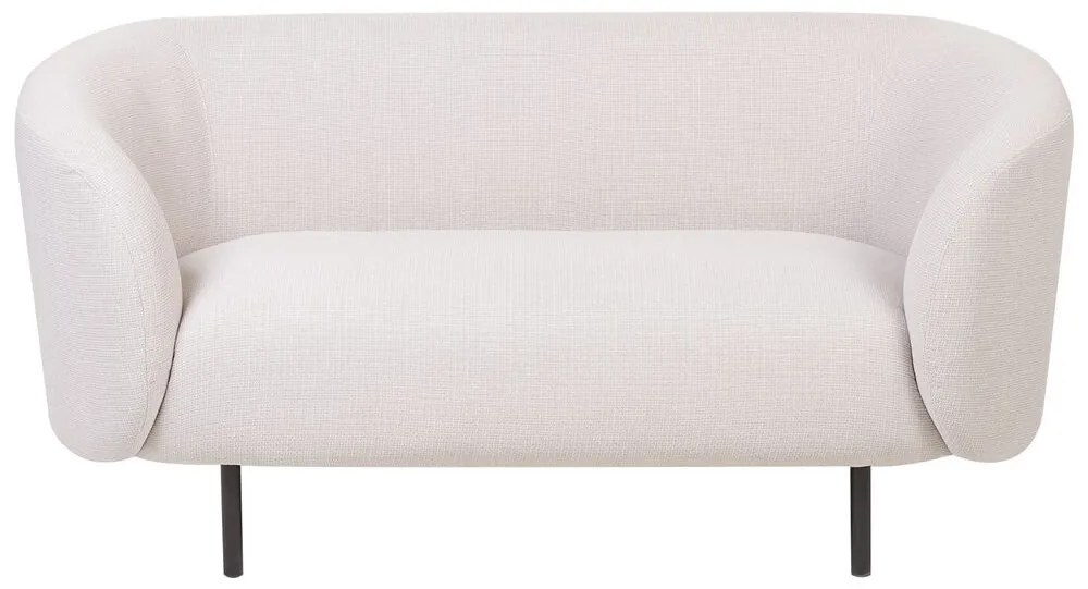 Kétszemélyes bézs és fekete kanapé LOEN Beliani