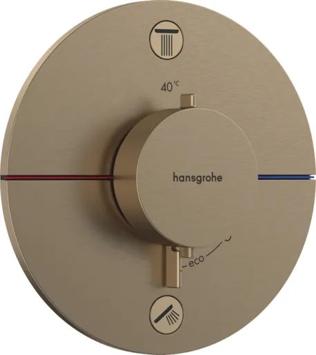 Hansgrohe ShowerSelect Comfort S zuhany és fürdő csaptelep vakolat alatti rész nélkül csiszolt bronz 15554140