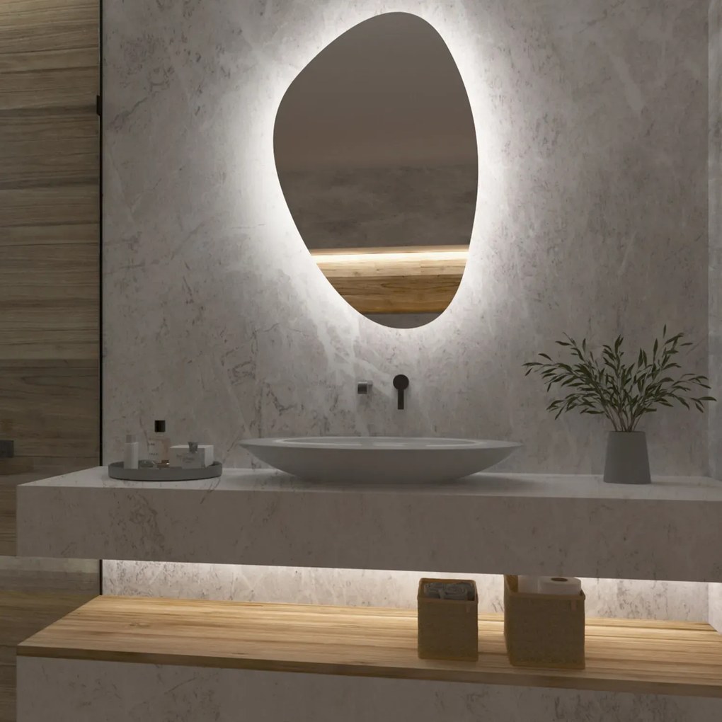 Atipikus tükör LED világítással G7