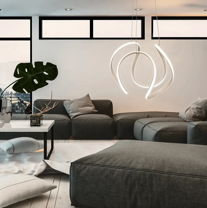 Elegáns, modern LED mennyezeti lámpa távirányítóval arany