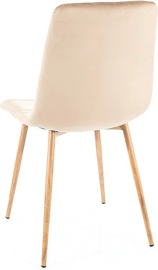 Bézs bársony étkezőszék MILA D