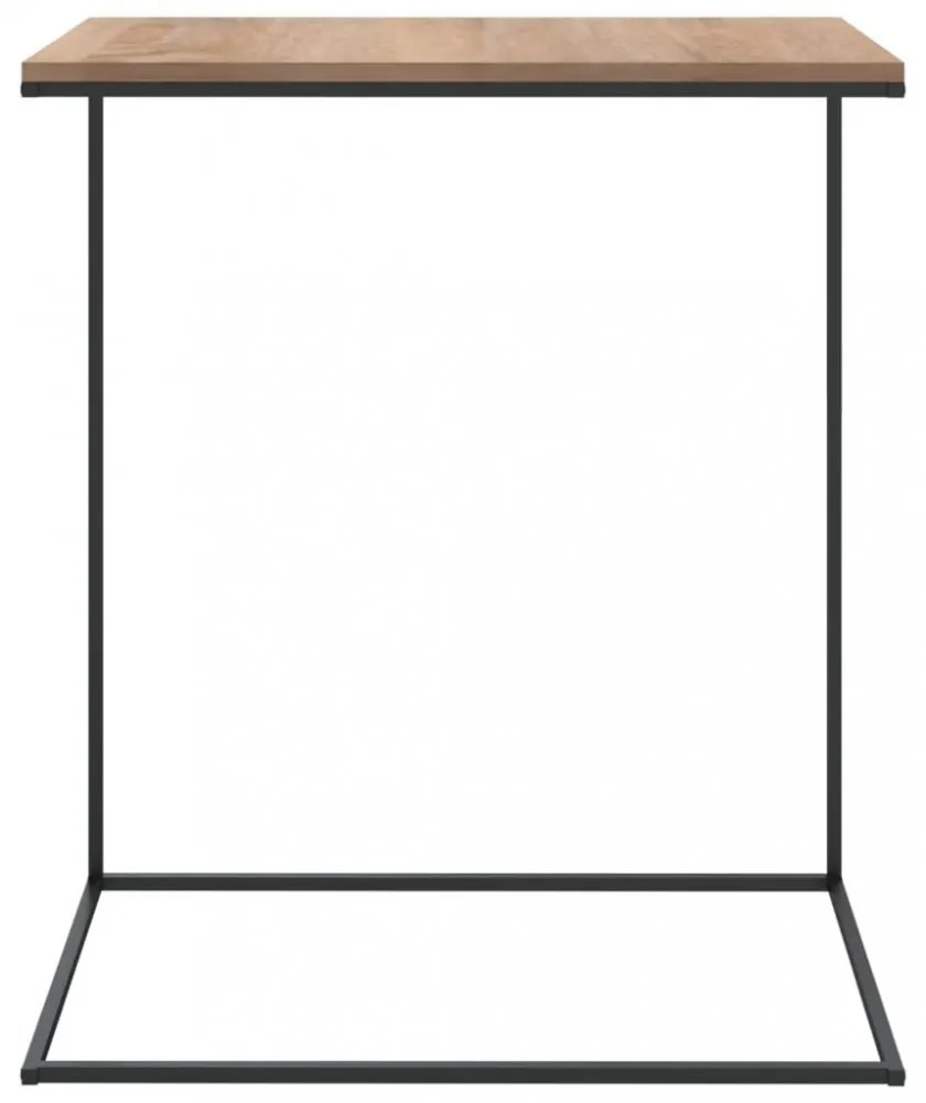 fekete szerelt fa kisasztal 55 x 35 x 66 cm