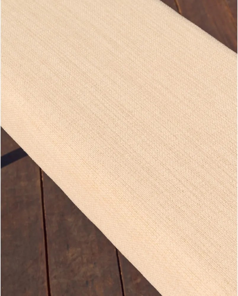 Krémszínű-natúr színű zsenília pad Macaret – Kave Home