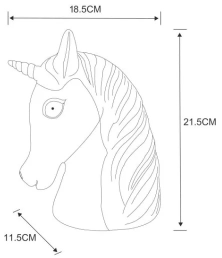 Globo 28052 - LED gyereklámpa UNICORN LED/1W/USB/3xAA
