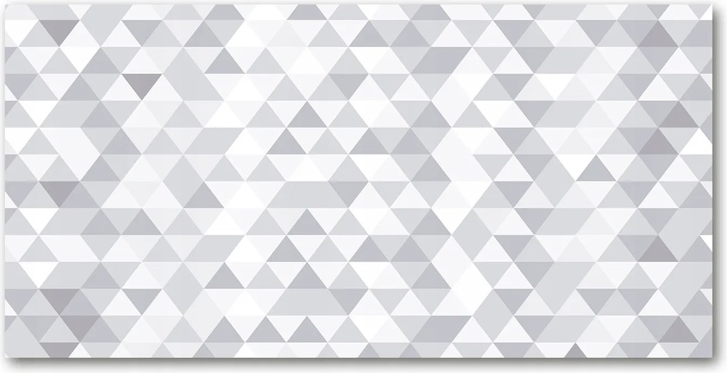 Konyhai panel Szürke háromszögek 100x50 cm Ragasztó