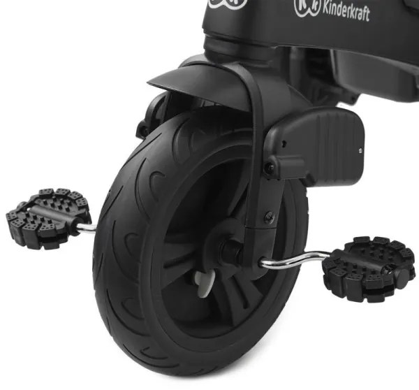 KINDERKRAFT - Gyermek tricikli 5v1 EASYTWIST szürke/fekete