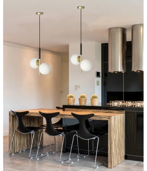 Csillár zsinóron DUO 2xE14/40W/230V arany/fekete