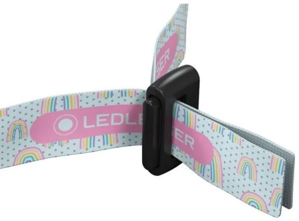 Ledlenser KIDLED4R RAINBOW-LED – fényerőszabályozható, újratölthető gyerek fejlámpa, LED, IPX4, 40 lm, 18 óra, lila