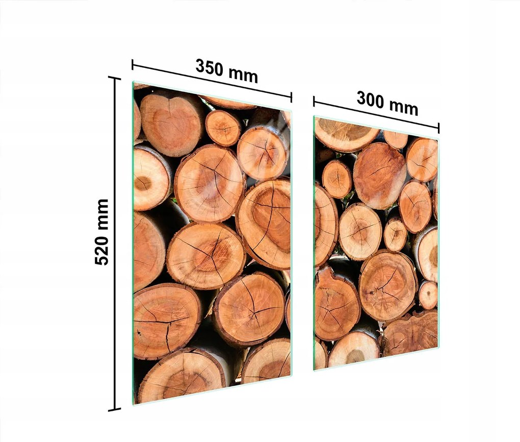 Üveg Konyhai Védőlap 65x52 Fa