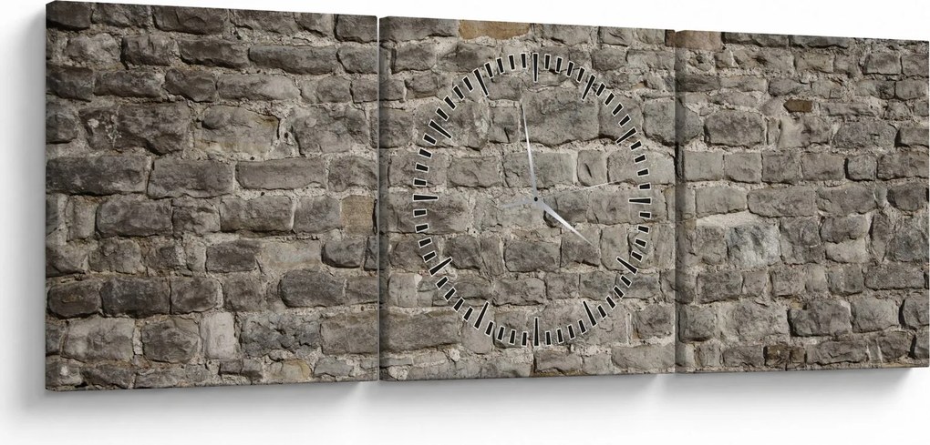Egy téglafal képe (órával) (90x30 cm)