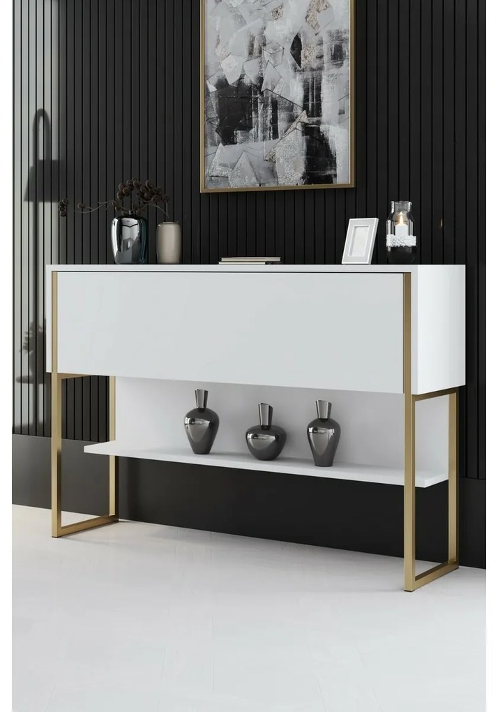 Luxe White and Gold komód