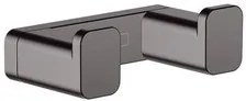 Hansgrohe AddStoris két akasztós fogas csiszolt fekete króm színű 41755340