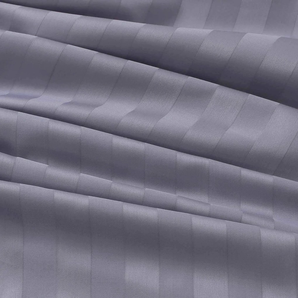 Goldea ovális ünnepi damaszt terítő - sötétszürke csíkos 120 x 200 cm