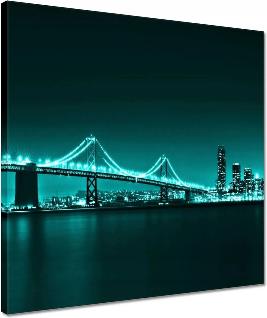 Vászonkép 40x40 Türkiz kilátás híd