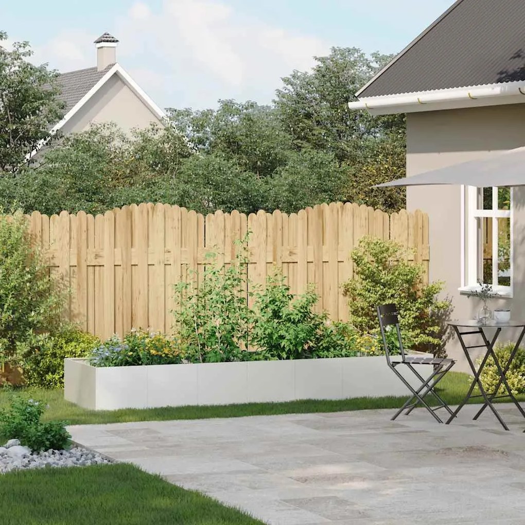 vidaXL fehér acél növénytartó 280x80x40 cm