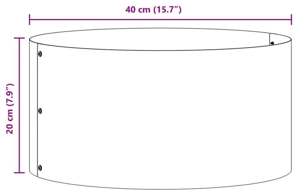 Galvanizált Növénytartó Szett Galvanizált Acél 40 cm átmérő