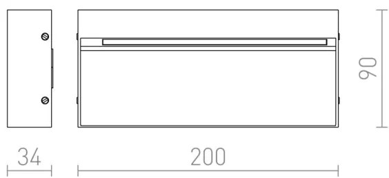 RED - Design Rendl-R12547- LED Kültéri fali lámpa AQILA LED/6W/230V IP54