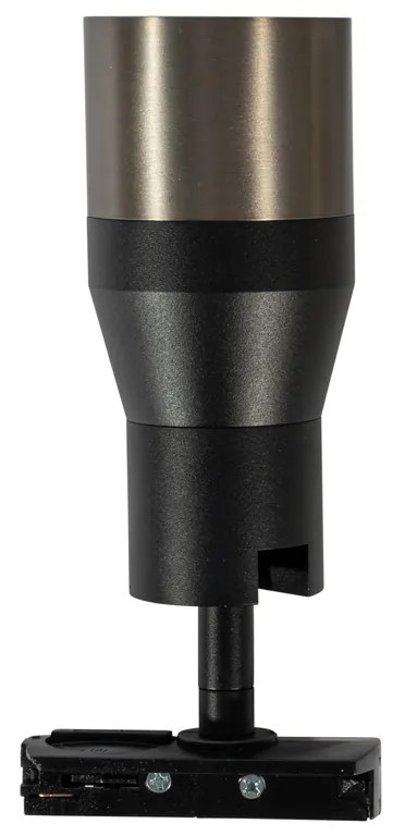 Modern fekete spot lámpa fegyveres szürkével, 1 fázisú sínrendszerhez GU10 50mm - Iconic Kohua