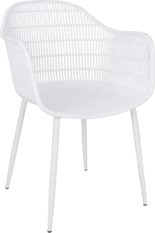 SHELLY karfás szék, fehér