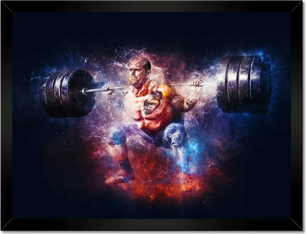 Poszterek keretben 40x30 Súlyemelés Erő