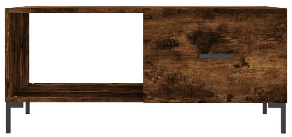 Füstös tölgy színű szerelt fa dohányzóasztal 90 x 50 x 40 cm