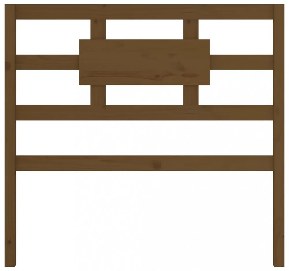 mézbarna tömör fenyőfa ágyfejtámla 80,5x4x100cm