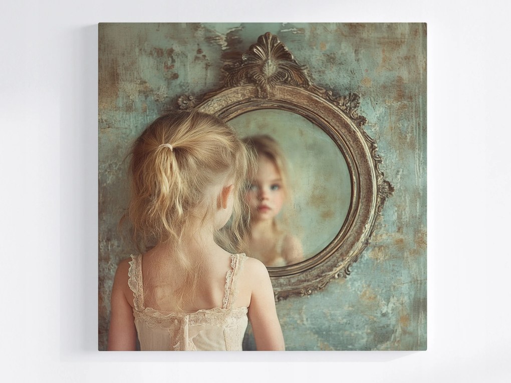 Canvas Vászonkép Lány Balett Tükör Vintage 80x80