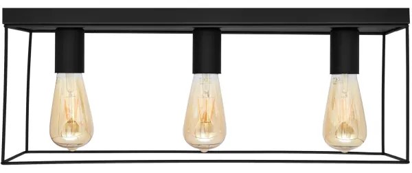Mennyezeti lámpa FINN 3xE27/15W/230V fekete