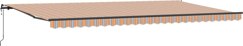 vidaXL Behúzható napellenző Sokszínű 600 × 300 cm Szövet és Alumínium