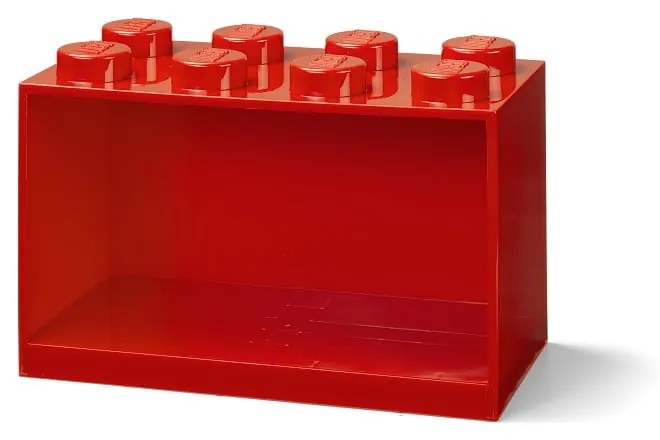 Brick 8 gyerek piros fali polc - LEGO®