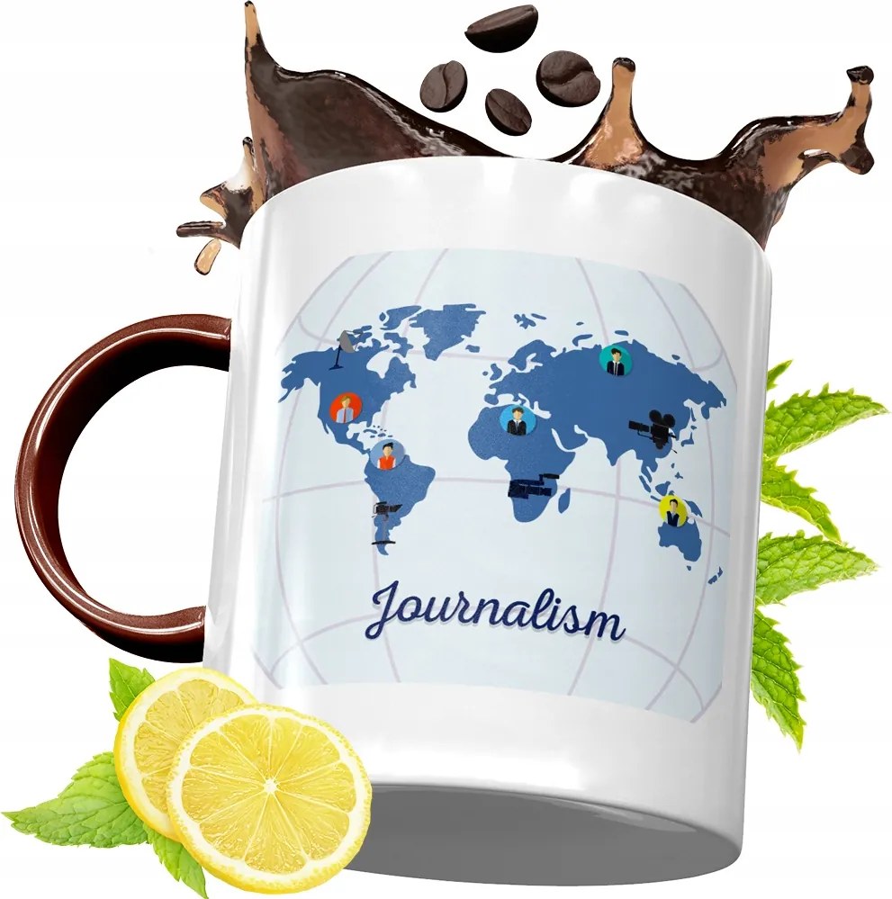 Bordó Bögre Újságírónak Születésnapra Ajándék fényképes nyomattal